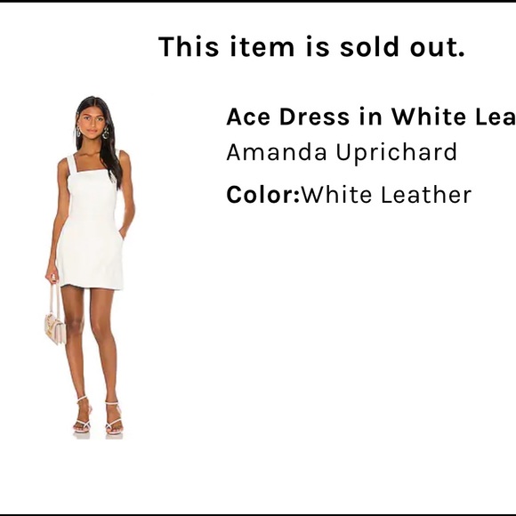 WHITE LEATHER Amanda Uprichard Ace Dress - Picture 3 of 5